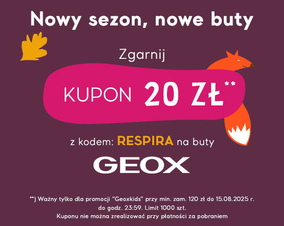 Kupon 20zł** na buty GeoxKids