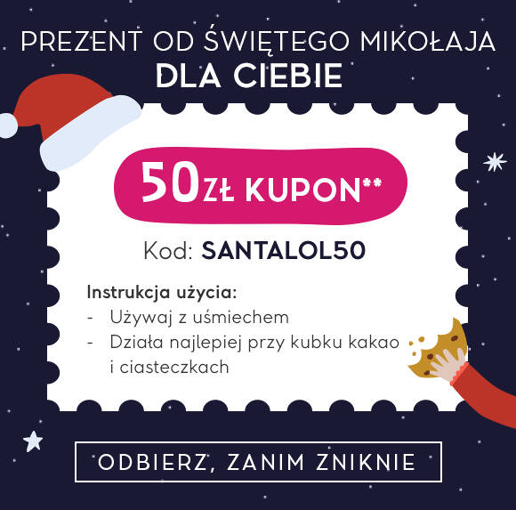 Kupon 50zł** od Świętego Mikołaja