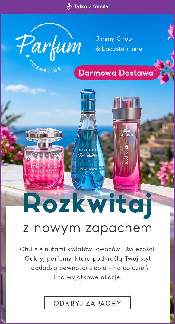 Darmowa dostawa na perfumy i kosmetyki: Jimmy Choo, Lacoste i inne 