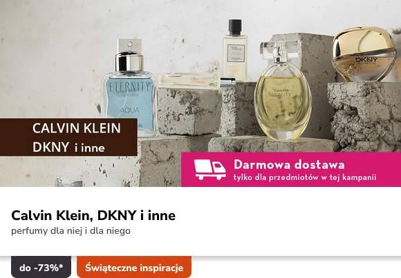 CK, DKNY i inne perfumy, kosmetyki z darmowa dostawa