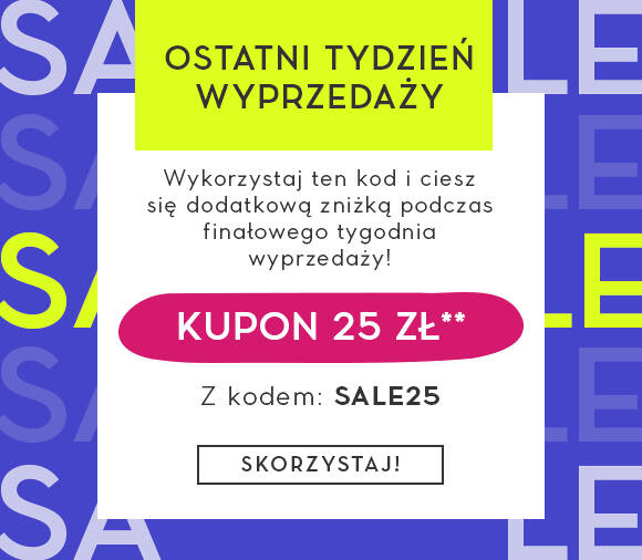 Kupon 25 zl na tydzień wyprzedaży!