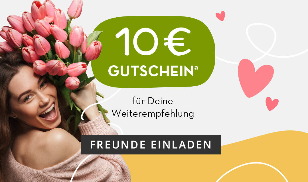 10 € für Deine Weiterempfehlung + 10 € Startguthaben für Deine Freunde >>> http://www.limango.de/einladen