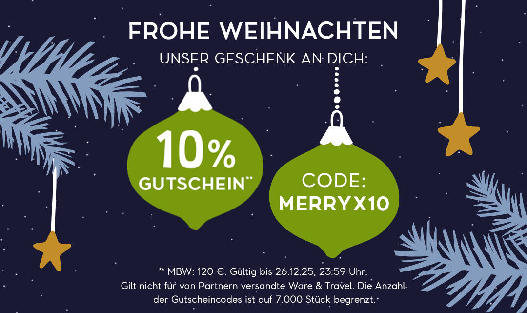 10% Gutschein** mit dem Code: MERRYX10