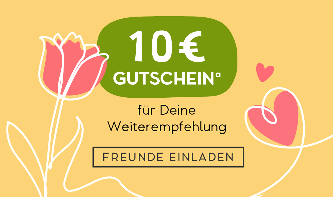 10 € für Deine Weiterempfehlung + 10 € Startguthaben für Deine Freunde >>> http://www.limango.de/einladen