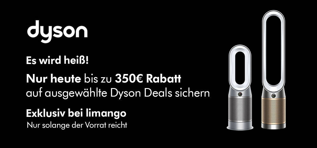Partnerangebot. Nur heute ausgewählte Dyson Deals mit bis 350€ Rabatt sichern
