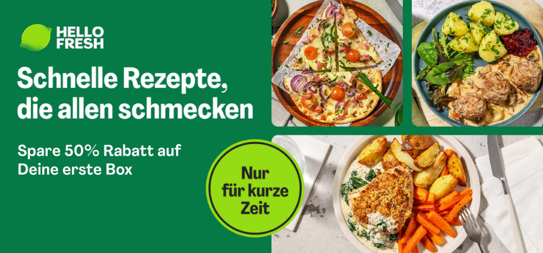 Partnerangebot. Spare 50% Rabatt auf deine erste box