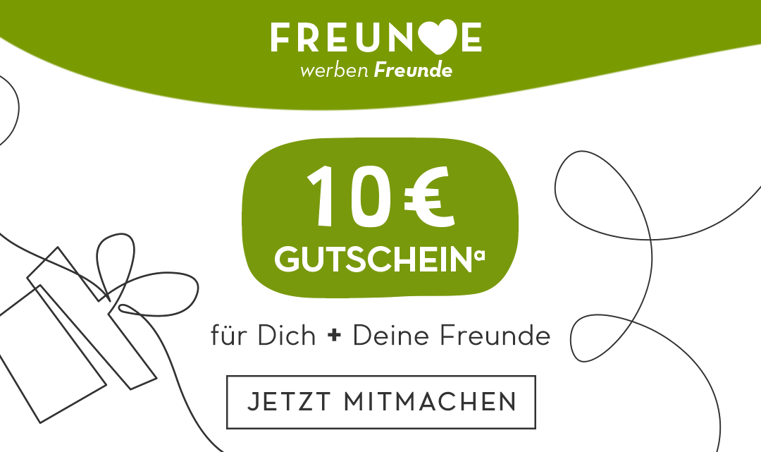 10 € für Deine Weiterempfehlung + 10 € Startguthaben für Deine Freunde >>> http://www.limango.de/einladen